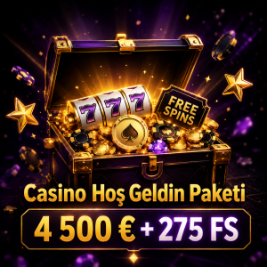 4.500 €'ya kadar casino hoş geldin paketi + 275 free spin