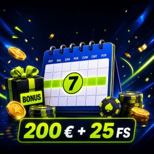 200 €'ya kadar haftalık para yatırma bonusu + 25 free spin